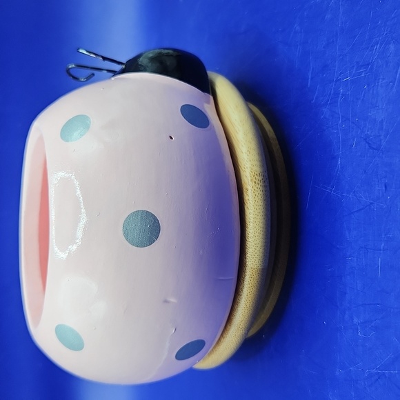 Rocket Farms Love Bug Pink Ladybug Ceramic Planter - Picture 4 of 7